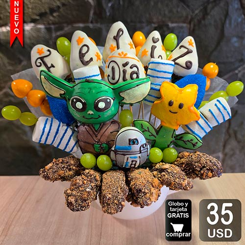 arreglo frutal babyyoda