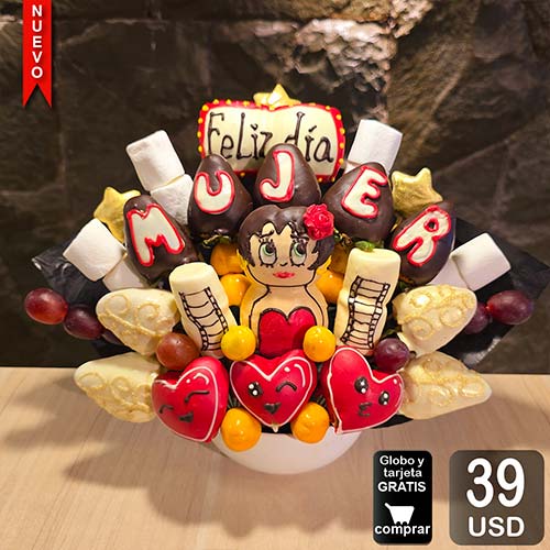 arreglo frutal dia de la mujer