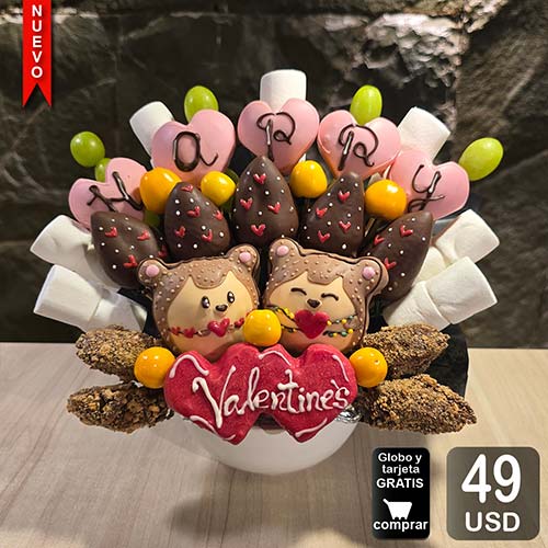 arreglo frutal erizado