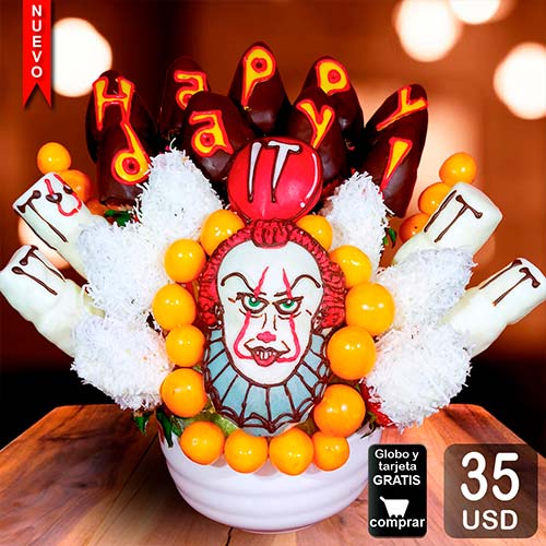 arreglo frutal halloween