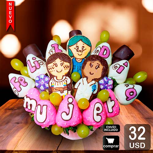 arreglo frutal dia de la mujer