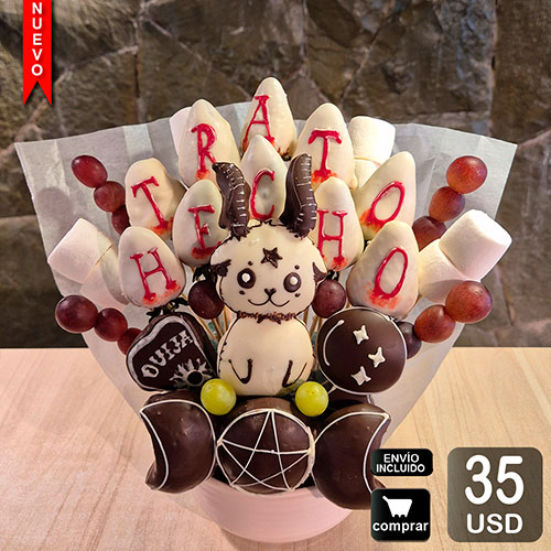 arreglo frutal halloween