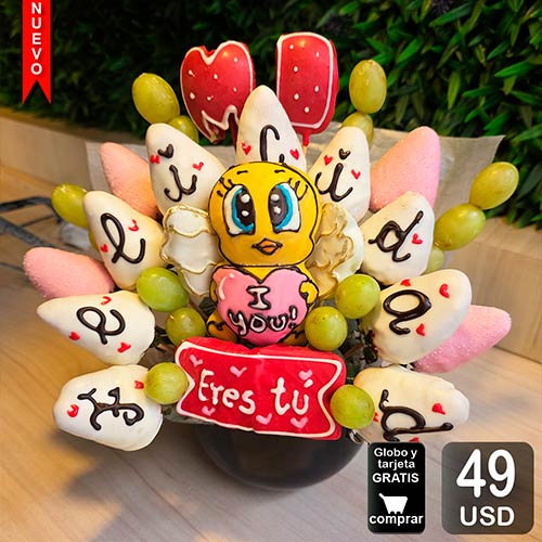 arreglo frutal caracol