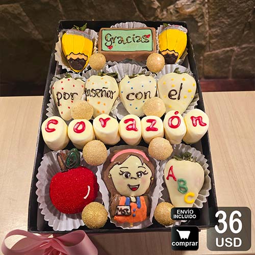 arreglo frutal dia del maestro